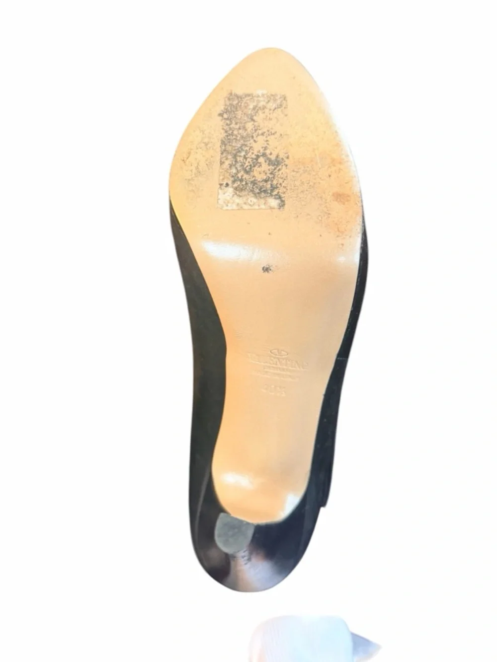 Valentino Garavani Black Leather Platform Pumps Heels Size 40.5 Made in Italy